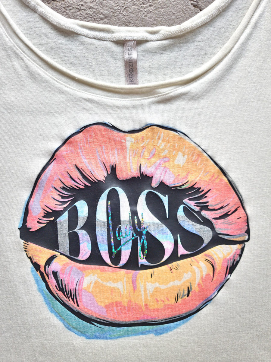 t shirt Lady Boss fabrication française détail