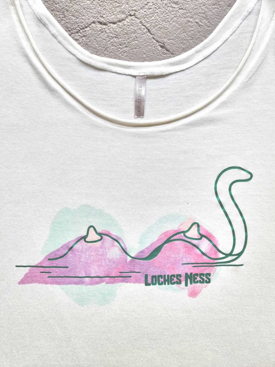 t shirt Loches Ness, fabrication française détail