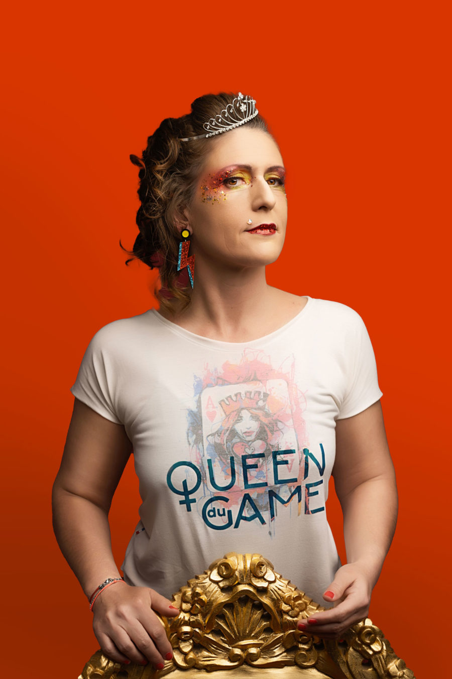 t shirt Queen du Game, fabrication française