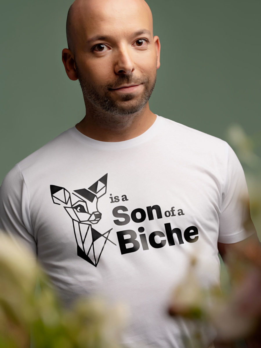 T-shirt Homme en coton bio bambi is a son of a biche